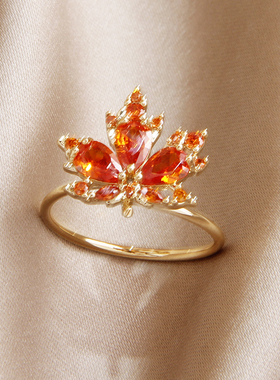 菲颜施女铜镶锆浪漫开口戒指