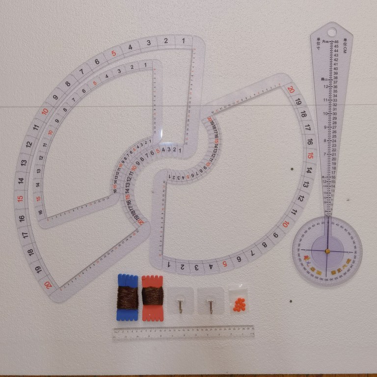 珠儿新款扇面形尺书法刻度尺多功能打格扇面尺规画圆扇面扇骨 - 图2