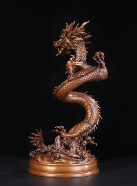 匠泽铜魂紫铜中式盘龙