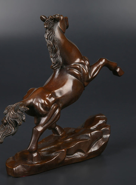 匠泽铜魂跃马开运招财风水摆件