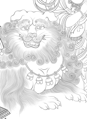 高清维摩不二图工笔画白描底稿人物线稿纸质打印临摹工笔勾线练习