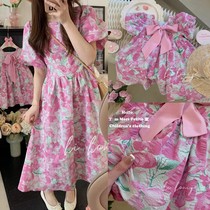 Net Red pro-dress Summer Fascia Crush Flowers Method Romantic Girl dress Summer Seaside Mother woman dress with dress