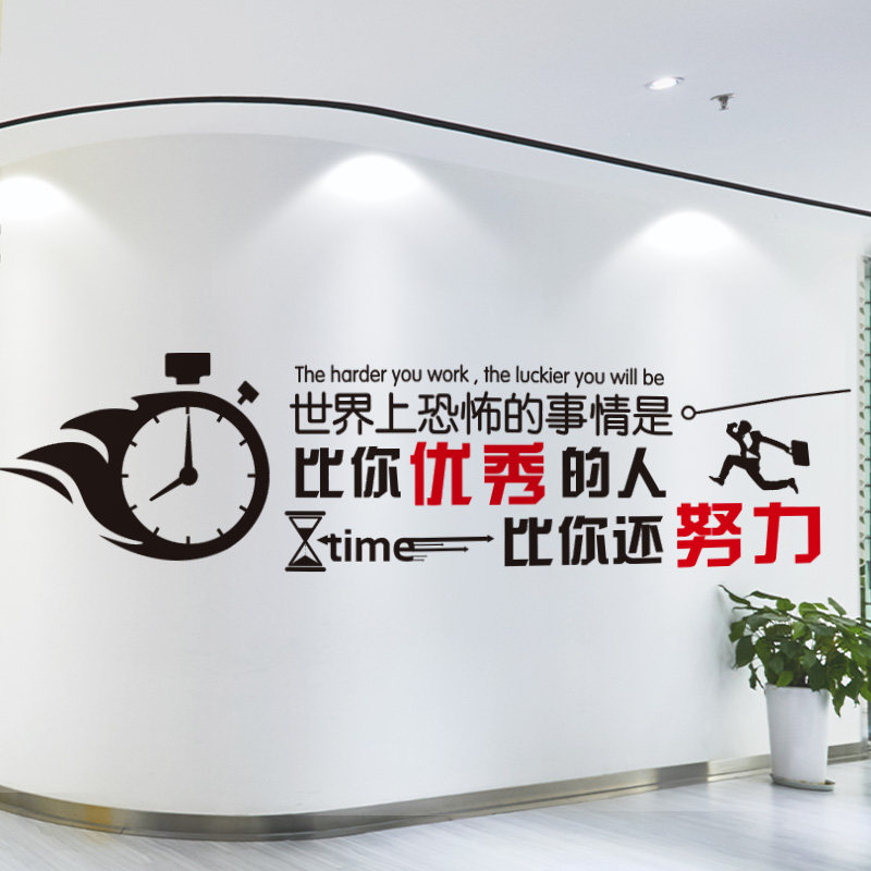 励志墙贴纸学校激励标语墙贴壁纸自粘装饰教室班级文化墙布置贴画_虎窝淘