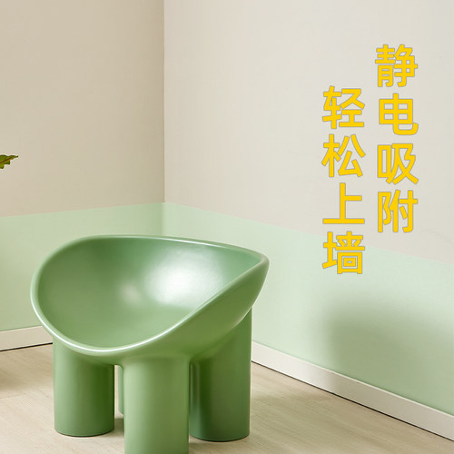 静电吸附墙纸乳胶漆墙面保护膜不伤墙餐桌墙围床围遮丑装饰防脏膜 - 图2