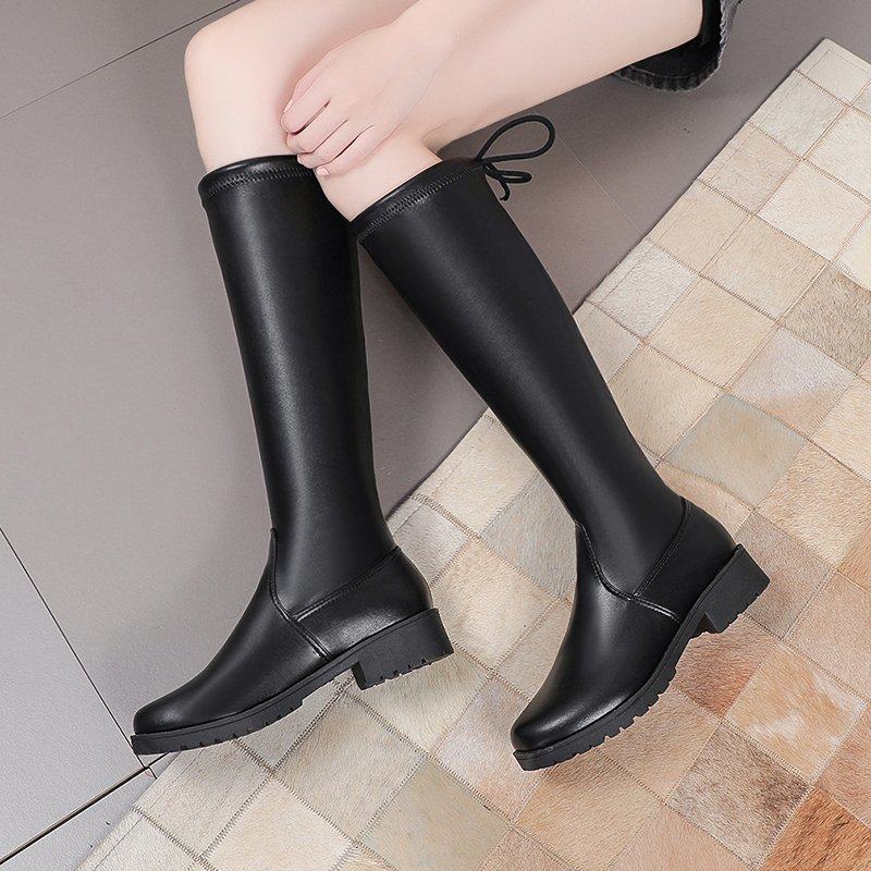 35-43码女士皮靴骑士靴粗跟圆头过膝靴cos变装靴加绒时装靴子女靴,淘宝优惠券,粉丝福利购,淘宝优惠卷