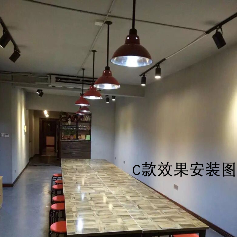 简约现代不锈钢吊灯办公室店铺农家乐火锅店吊灯展厅台球桌灯罩 - 图2