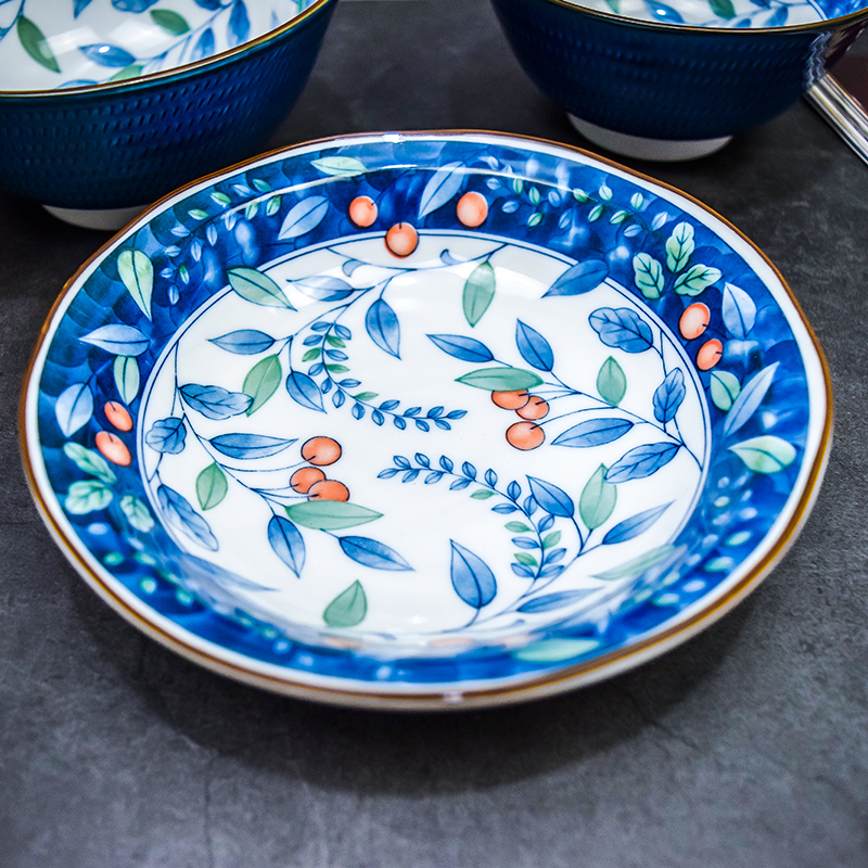 千年瓷语日本进口陶瓷美浓红樱桃饭碗日式餐具碗陶瓷碗汤碗陶瓷盘,淘宝优惠券,粉丝福利购,淘宝优惠卷