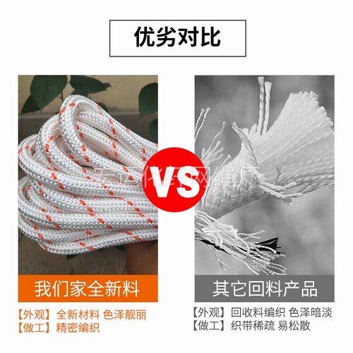 包邮安全绳耐磨高空户外作业防坠落防护绳攀岩自由潜水家用逃生绳 - 图0