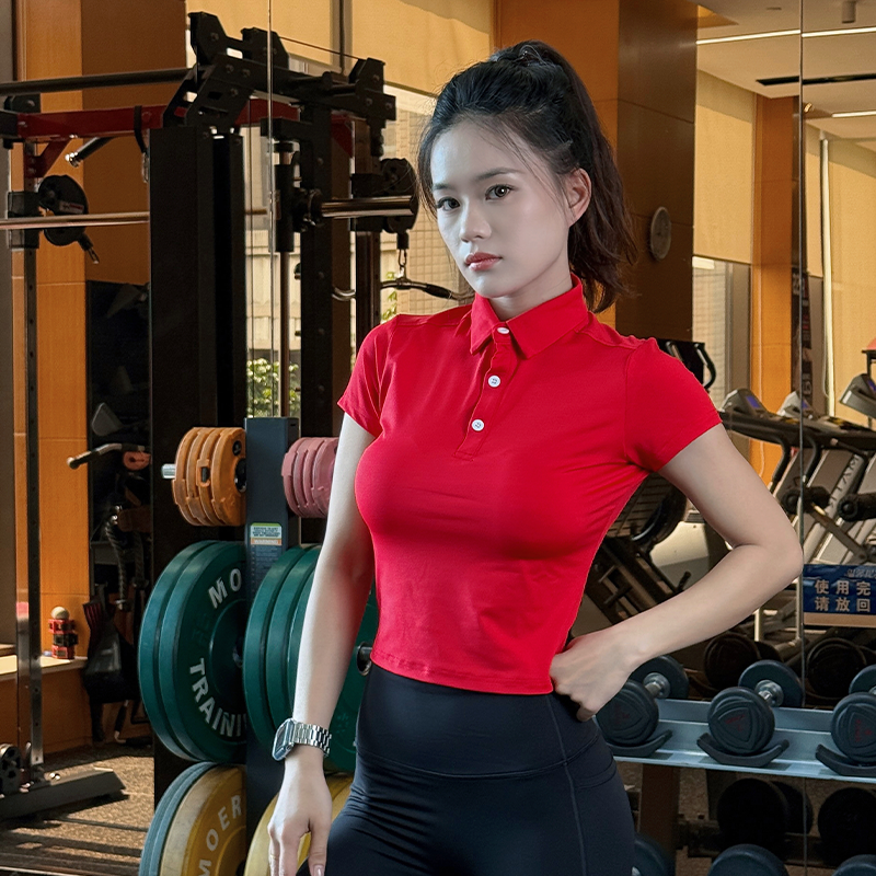安德力斯夏短袖运动瑜伽POLO衫健身女款教练工服修身速干t恤上衣,淘宝优惠券,粉丝福利购,淘宝优惠卷