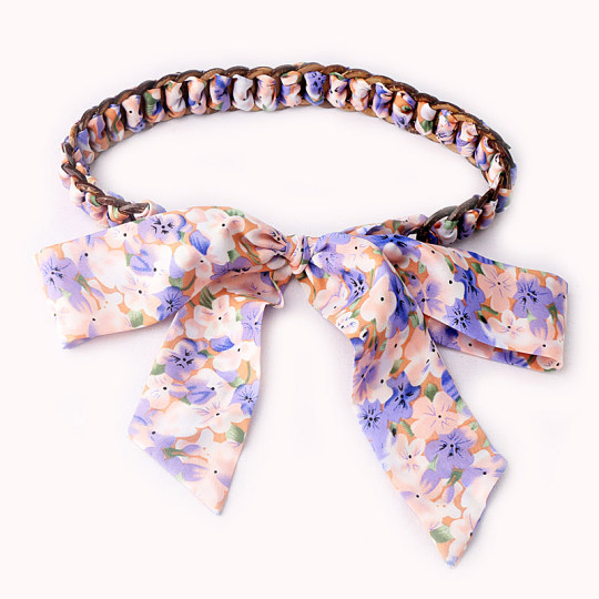 Daisy skirt jeans long silk scarf belt