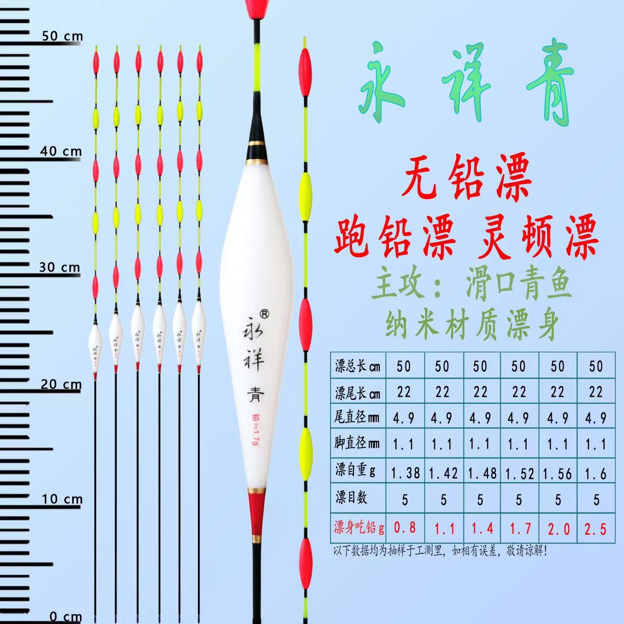 永祥青浮漂(不能自立)无铅漂跑铅漂灵顿漂加粗醒目青鱼草鱼浮漂-图0