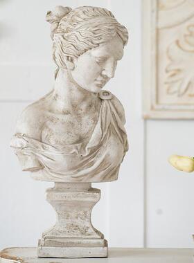 BJ40欧式北欧法式复古头像雕塑客厅样板房玄关家居装饰品摆件陈列