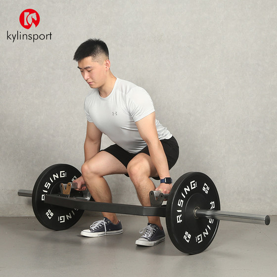 Open ring barbell squat deadlift Olympic bar six-sided flower Olympic bar hexagonal barbell ring barbell