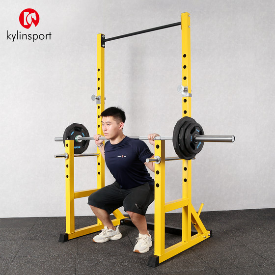 Frame squat rack home push bench barbell weight bench