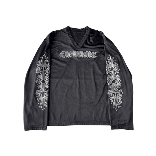 (现货)自主梵文33花臂网眼布运动冰球服长袖T恤女短袖男 套装