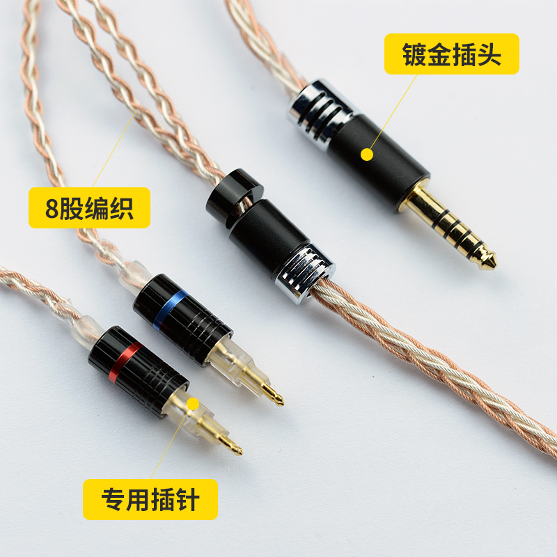 单晶铜镀银适用森海塞尔HD25 HD600 HD650 HD660S平衡耳机升级线 - 图2