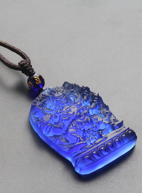 古法男女款琉璃六臂大黑天吊坠