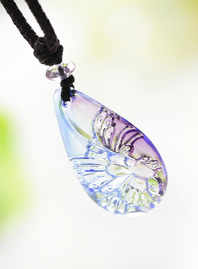 定制古法琉璃坊阿娜多姿蝶梦吊坠
