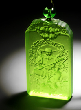 古法男款琉璃紫薇真武大帝吊坠