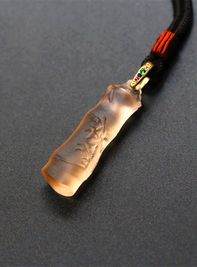 古法男女生琉璃竹子吊坠