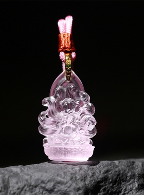 惠古琉璃九尾狐立体吊坠贴身佩戴