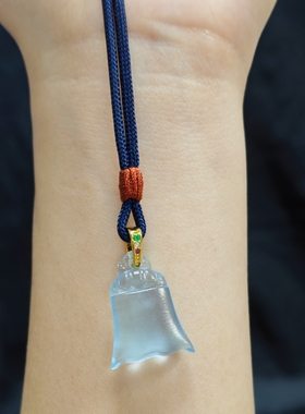 古法琉璃南屏晚钟吊坠DIY配件