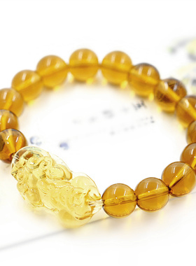 手链古法男女琉璃琥珀色饰品手链