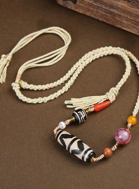 玛瑙天珠天珠项链男女民族风