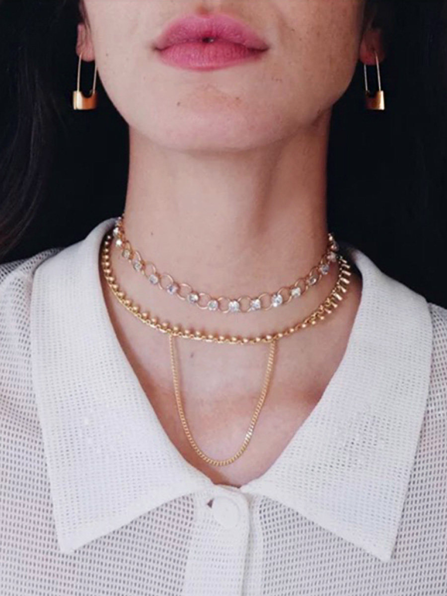 欧美国18K镀金色ins复古风极简个性潮街头复古别针锁头防过敏耳环,淘宝优惠券,粉丝福利购,淘宝优惠卷