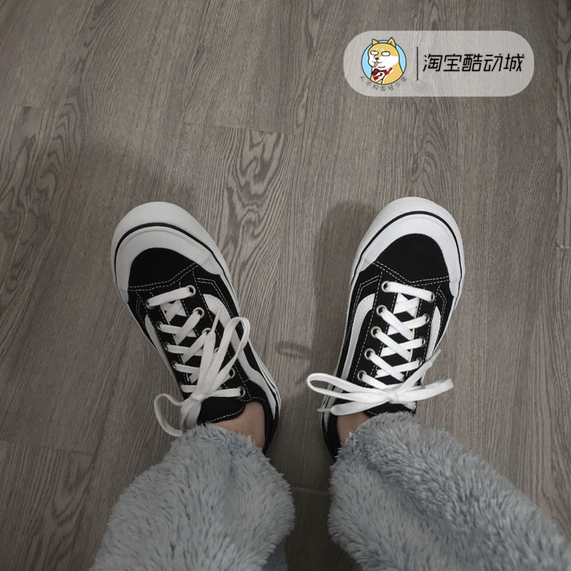 VANS STYLE36 SF经典黑白低帮男女款夏季帆布低帮板鞋VN0A3MVLY28 - 图1