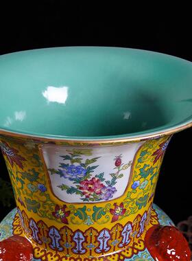 Atpeun仿古乾隆珐琅彩中式陶瓷大花瓶景德镇家居客厅玄关装饰摆件