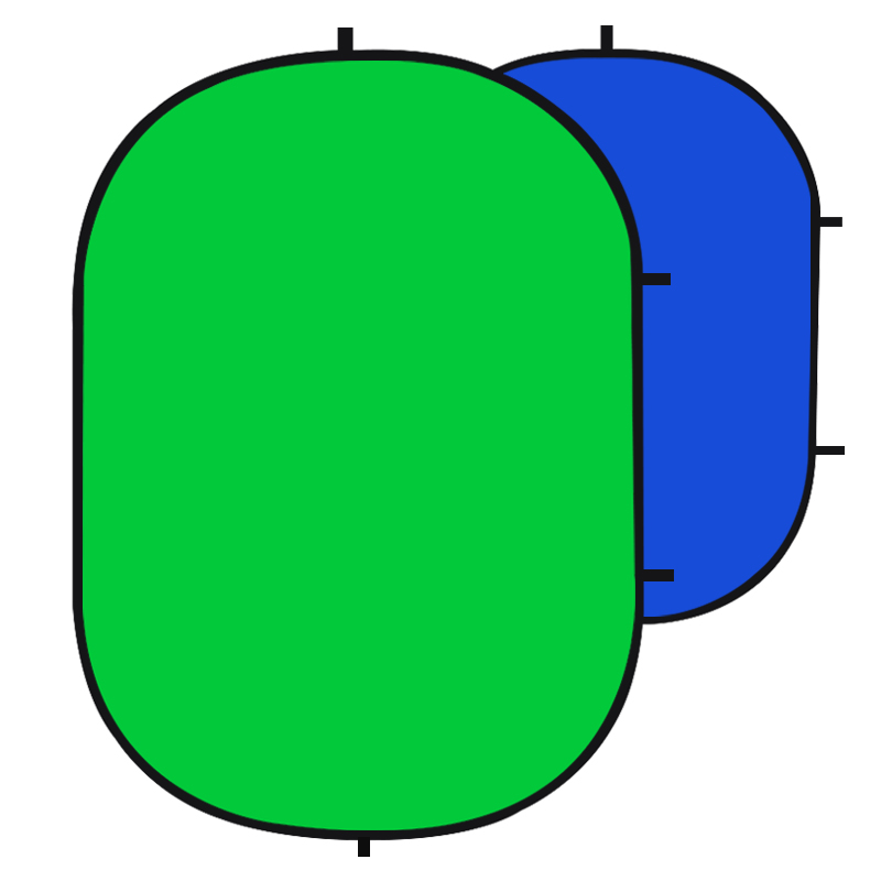 天锐绿布抠像背景布板外拍双面可折叠便携抠图蓝幕户外室内视频拍摄特效扣图支架专业影视设备道具直播间背景-图0