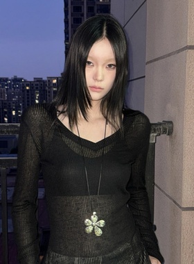 韩系ins风宋妍霏同款银色花项链