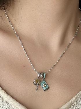 细闪滴油塔罗牌星星项链百搭时尚