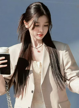 虞书欣双轨姜暮同款相思豆项链女