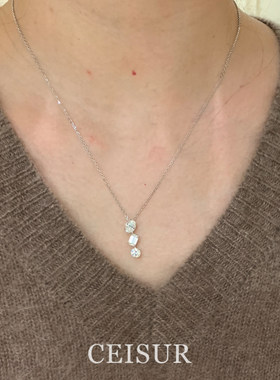 中古爆闪清冷感鸽子蛋项链高级感