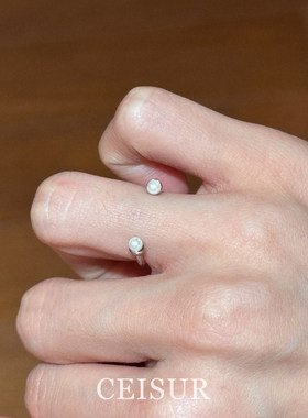 法式复古仿珍珠戒指名媛精致百搭