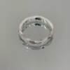 French silver Moebius galaxy ring for women open