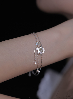 925纯银双层星球手链女小众设计