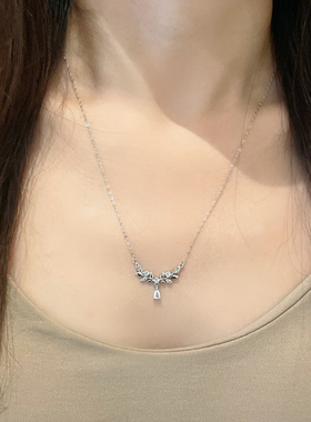 s925纯银穗穗平安麦穗项链毛衣链