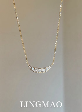 微笑闪钻项链小众高级感轻奢精致