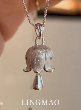 vintage铃兰花吊坠项链清新仙气