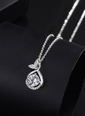 925纯银幸福尾随项链女轻奢小众