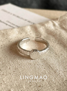 韩系英文字母宽口戒指高级感轻奢