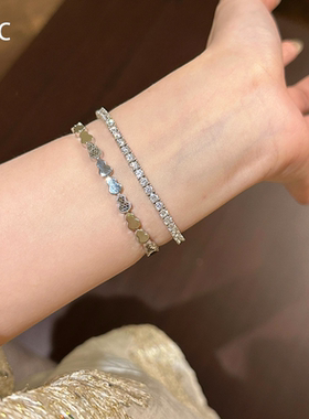 中古碎冰冰亮面葫芦手链女国风