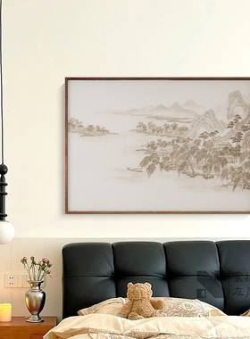 《山水》宋代美学手绘油画装饰画