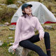 Touraier shakes the velvet outer set female 2023 autumn and winter new velvet thickened shirt, leading air -keeping wind and warmth,