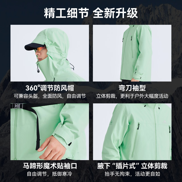3L Jacket Pathfinder ກັນນ້ໍາແລະ breathable Jacket ແບບດຽວກັນສໍາລັບຜູ້ຊາຍແລະແມ່ຍິງ