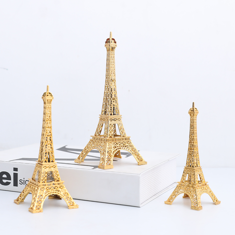 轻奢风家居装饰品玄关桌面小摆件巴黎埃菲尔铁塔造型摆设拍摄道具 - 图1