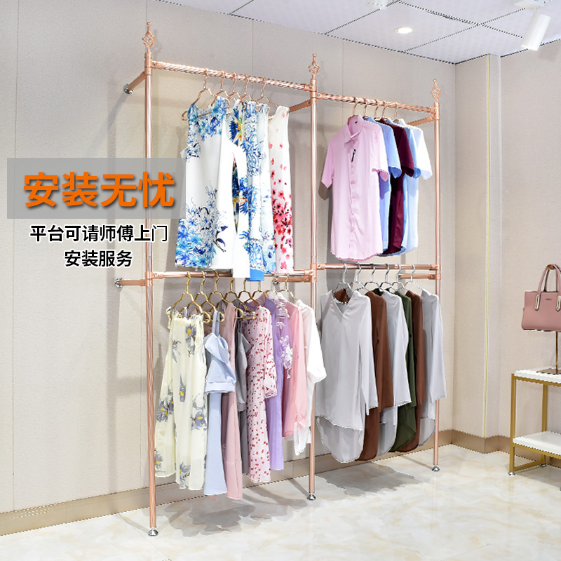 多组壁挂上墙服装货架服装店展示架陈列架钉墙衣架挂衣架定制热卖-图1